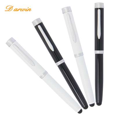 New products customized logo touch pen multifunction metal roller pen for pad phone with stylus