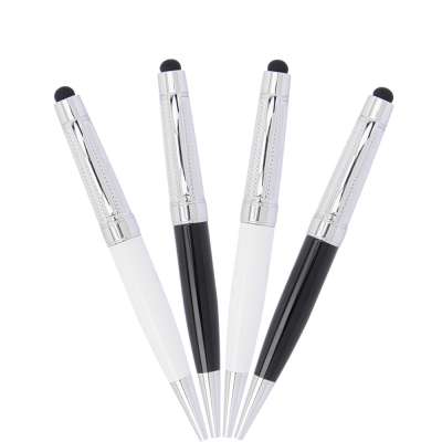 Promotional pen free luxury pen metal ball point pen with stylus